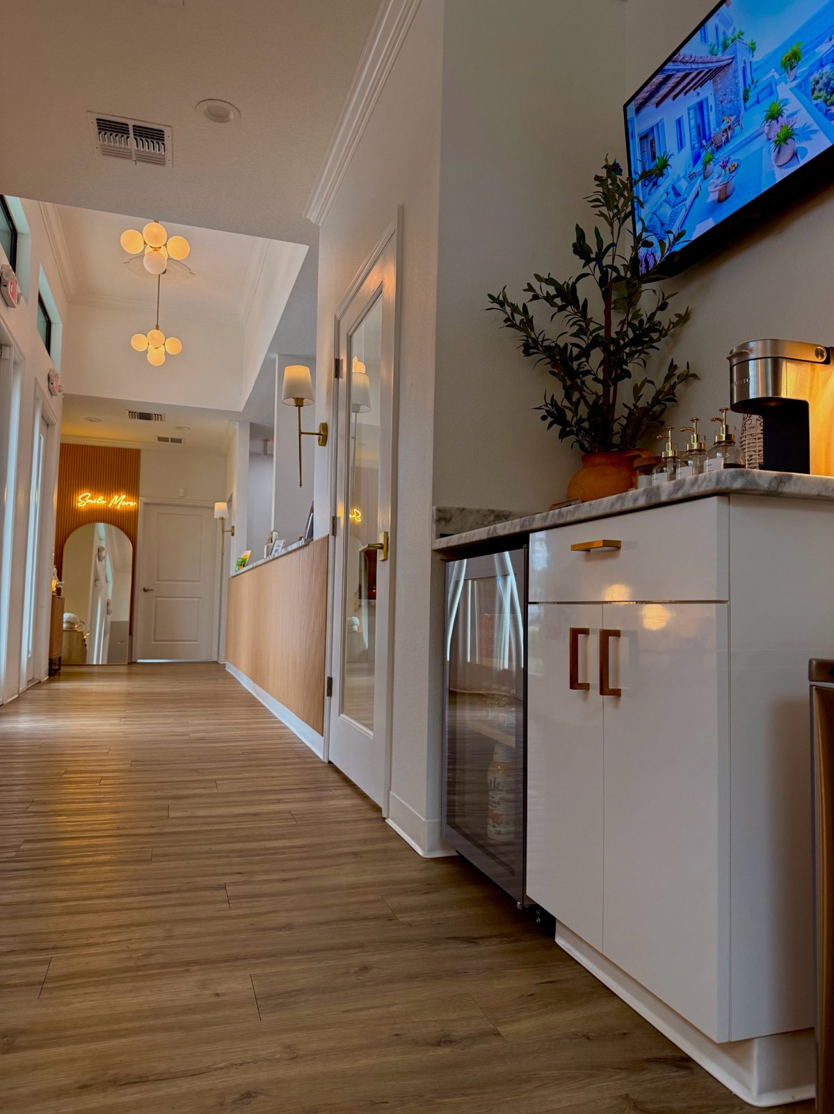 Reception hallway at Peerzada Smiles Dental Spa