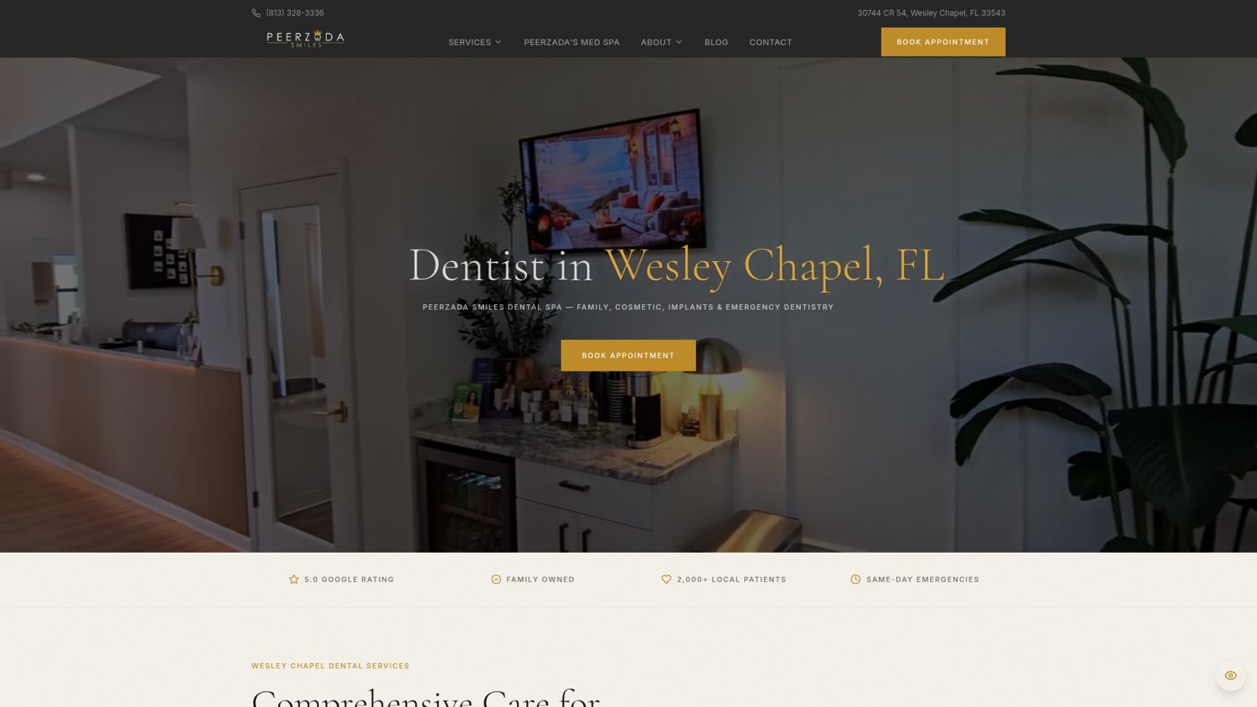 Peerzada Smiles website designed by DIELA